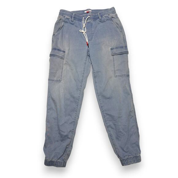 Tommy Jeans Light Blue Cargo Jogger Pants Size Small - Picture 1 of 11